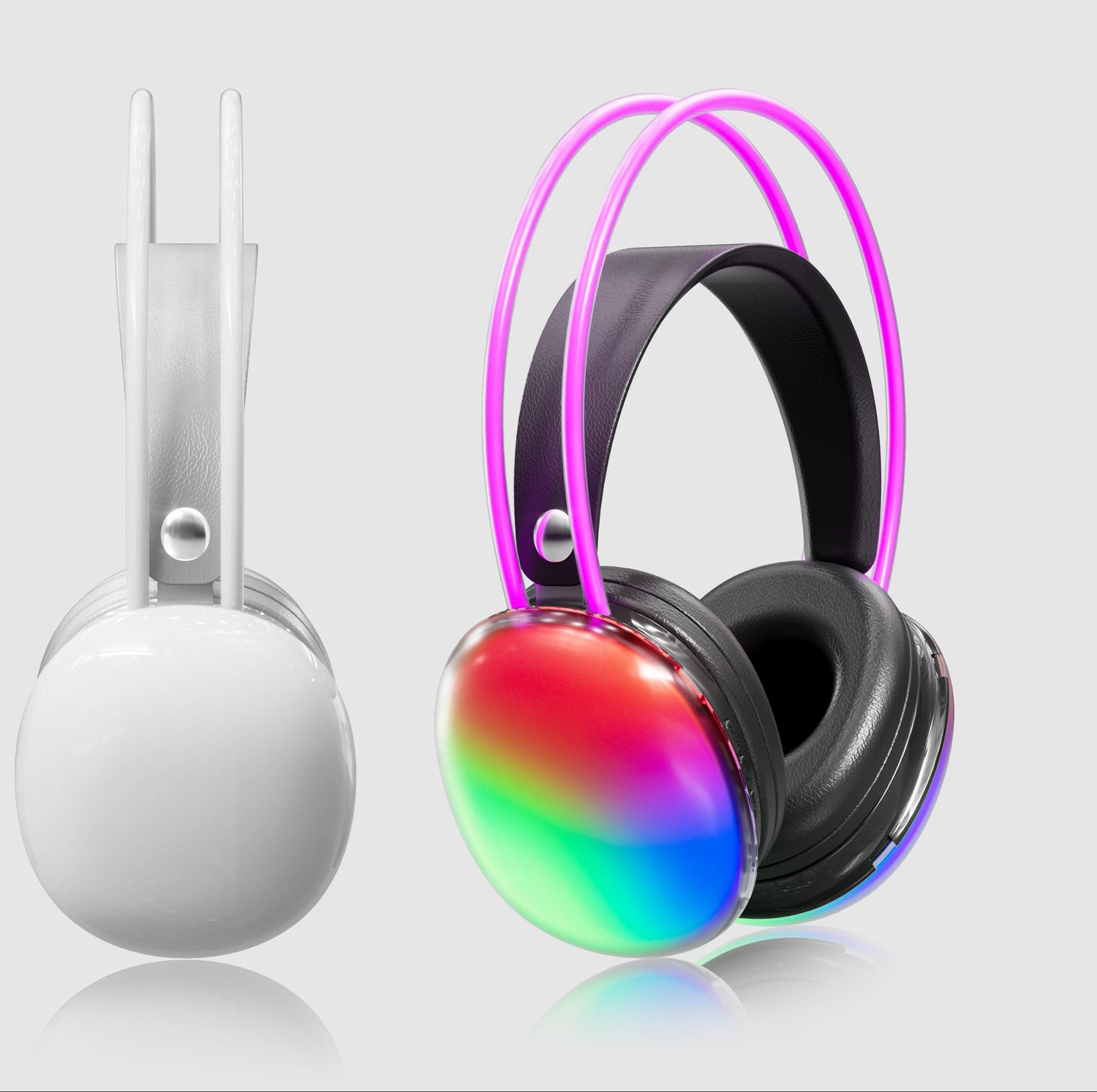 Yookie YB20 over-ear Bluetooth headphones with colorful design on a white background