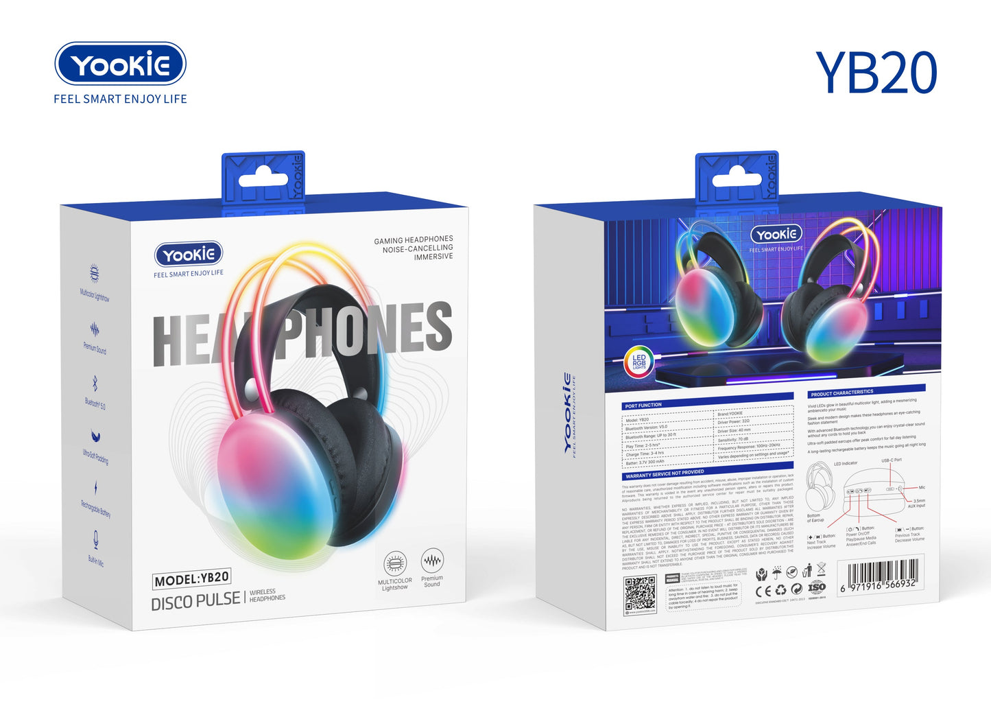YOOKIE RGB WIRELESS HEADPHONE